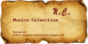 Musics Celesztina névjegykártya